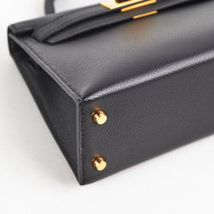Hermes Mini Kelly Epsom Noir - Z Stamp