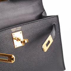 Hermes Mini Kelly Epsom Noir - Z Stamp