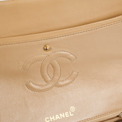 Chanel Vintage Square Double Flap Beige Lambskin - Series 1