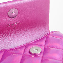 Chanel Neon Pink Cardholder Key Chain