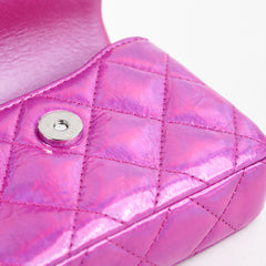 Chanel Neon Pink Cardholder Key Chain