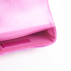 Chanel Neon Pink Cardholder Key Chain