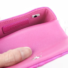 Chanel Neon Pink Cardholder Key Chain