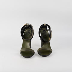 Gucci Snakeskin Strap Heels Green Size 41