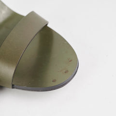 Gucci Snakeskin Strap Heels Green Size 41