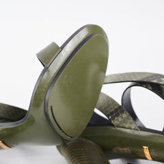 Gucci Snakeskin Strap Heels Green Size 41