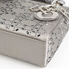 Christian Dior Mini Lady Dior Satin Grey