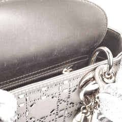 Christian Dior Mini Lady Dior Satin Grey
