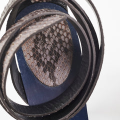 Gucci Snakeskin Ankle Strap Heels Blue Size 41