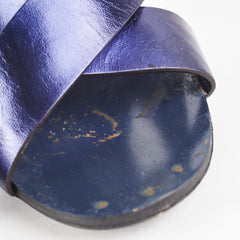 Gucci Snakeskin Ankle Strap Heels Blue Size 41