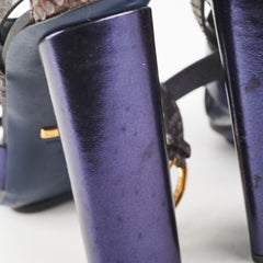 Gucci Snakeskin Ankle Strap Heels Blue Size 41