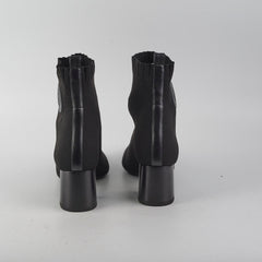 Hermes Black Knit Boots Size 37