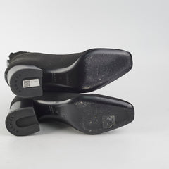 Hermes Black Knit Boots Size 37