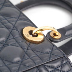 Dior Lady Dior Medium Calfskin Navy