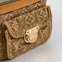 Louis Vuitton Khaki Denim Shoulder Bag