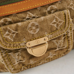 Louis Vuitton Khaki Denim Shoulder Bag