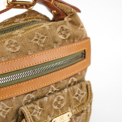Louis Vuitton Khaki Denim Shoulder Bag
