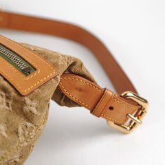 Louis Vuitton Khaki Denim Shoulder Bag