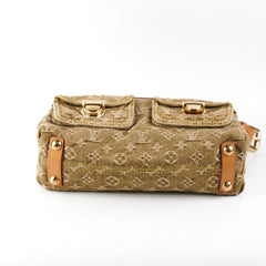 Louis Vuitton Khaki Denim Shoulder Bag