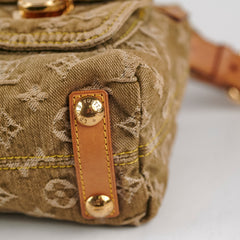 Louis Vuitton Khaki Denim Shoulder Bag