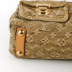 Louis Vuitton Khaki Denim Shoulder Bag