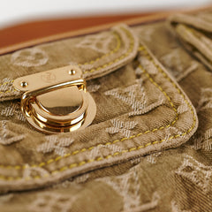 Louis Vuitton Khaki Denim Shoulder Bag