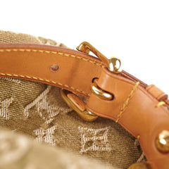 Louis Vuitton Khaki Denim Shoulder Bag