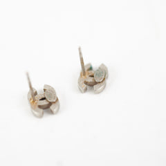 Chanel Coco Logo Rhinestone Silver Earrings Costume Jewellery