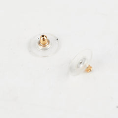 Chanel Coco Logo Bronze Rhinestone Earrings