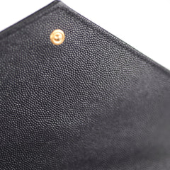 Saint Laurent Grained Leather Black Clutch Wristlet