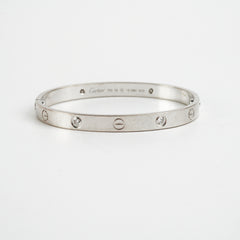 Cartier Love White Gold with 4 Diamonds Size 18