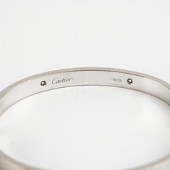 Cartier Love White Gold with 4 Diamonds Size 18