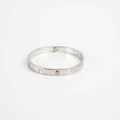 Cartier Love White Gold with 4 Diamonds Size 18