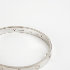 Cartier Love White Gold with 4 Diamonds Size 18