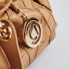 Dior Cannage Le Trente Leather Shoulder Bag Beige