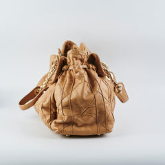 Dior Cannage Le Trente Leather Shoulder Bag Beige