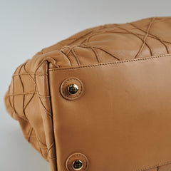 Dior Cannage Le Trente Leather Shoulder Bag Beige