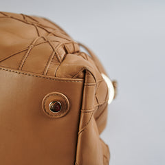 Dior Cannage Le Trente Leather Shoulder Bag Beige