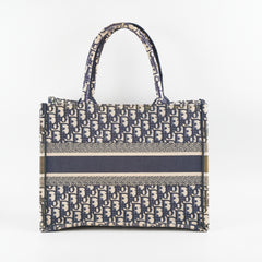 Dior Medium Book Tote Oblique Navy