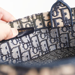 Dior Medium Book Tote Oblique Navy