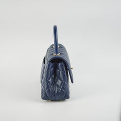 Chanel Small Coco Handle Caviar Navy Microchipped