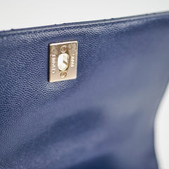 Chanel Small Coco Handle Caviar Navy Microchipped