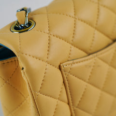 Chanel 21P Mini Rectangular Lambskin Flap Yellow/Blue