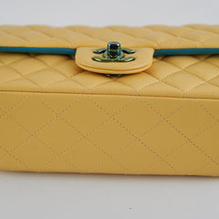 Chanel 21P Mini Rectangular Lambskin Flap Yellow/Blue