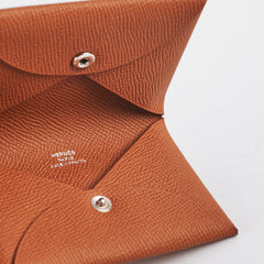 Hermes Calvi Epsom Gold Cardholder