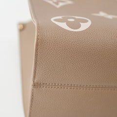 Louis Vuitton On The Go MM Empriente Beige