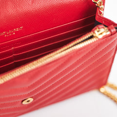 Saint Laurent Red Envelope Wallet On Chain