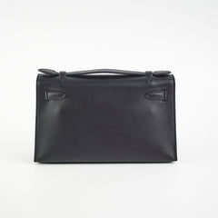 Hermes Kelly Pochette Black U Stamp 2022