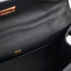 Hermes Kelly Pochette Black U Stamp 2022