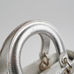 Christian Dior Lady Dior Small Metallic Silver